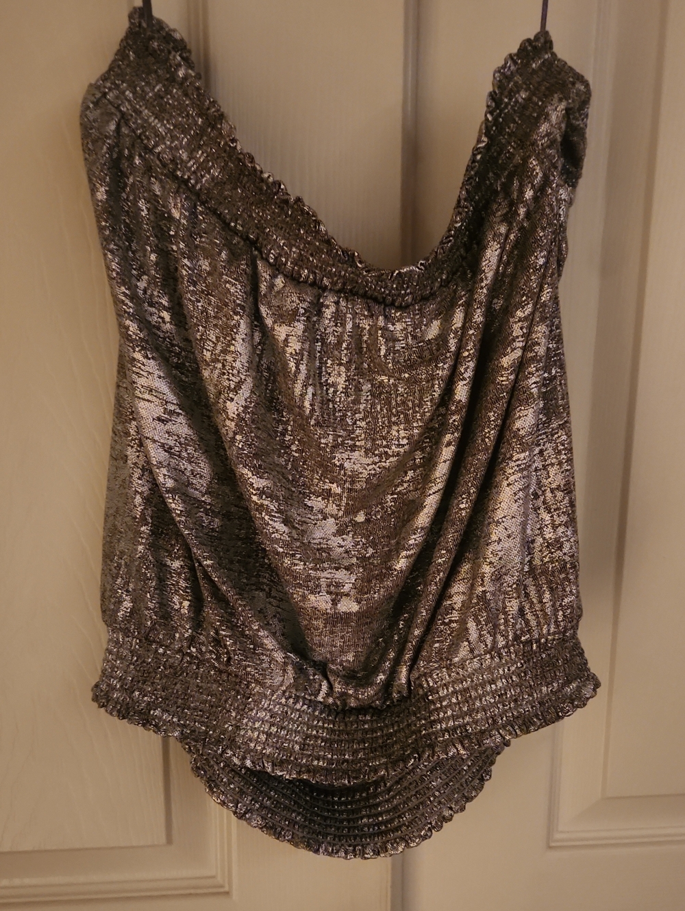 Anthropologie Shimmering Silver-Gray Camisole